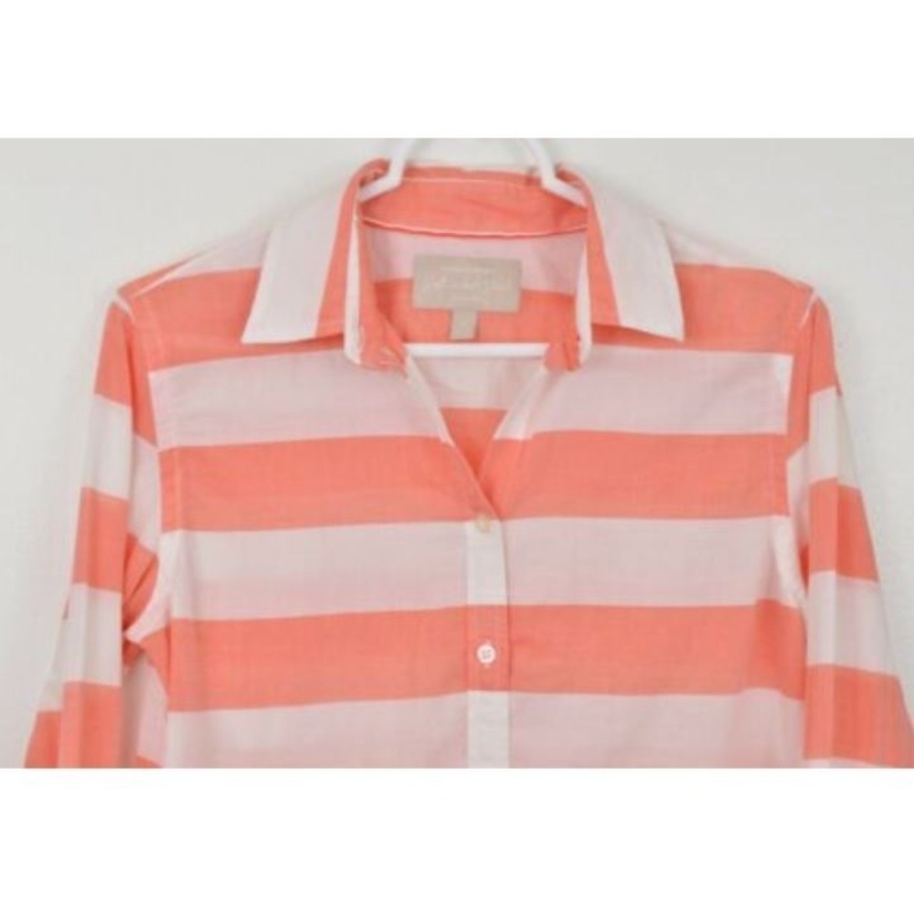 Banana Republic Soft Wash Small Striped Button Up